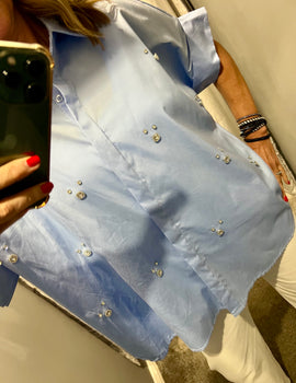 Diamanté shirt - blue