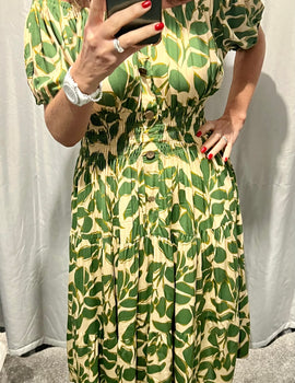 Leana dress - print 2 green