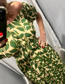 Leana dress - print 2 green